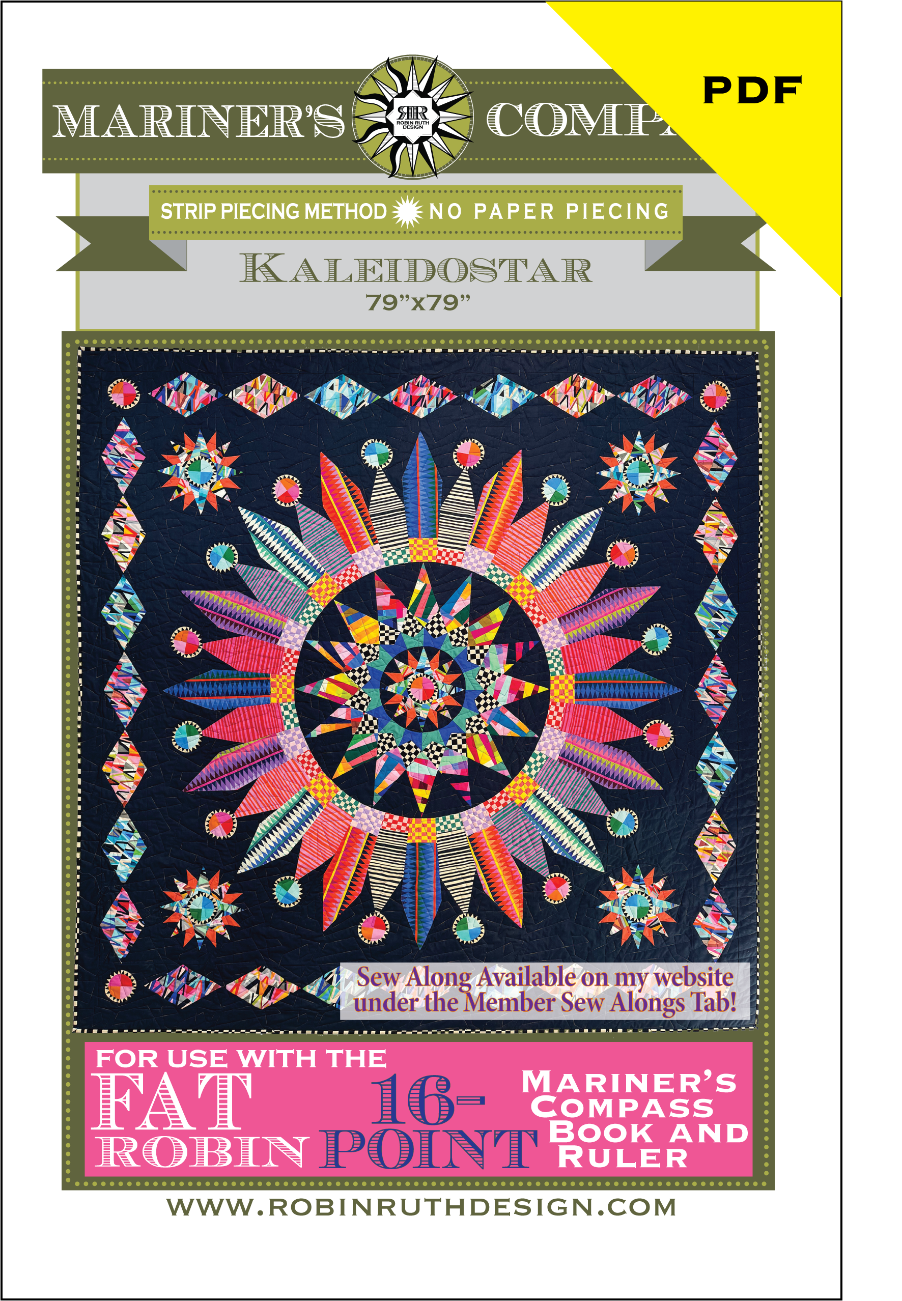 Kaleidostar Pattern - PDF Version - Sew Along Available! — Robin